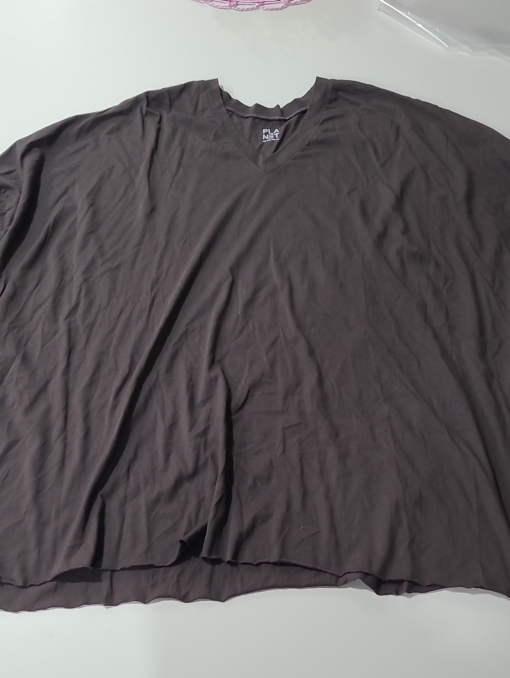 PL&N Women’s Short Sleeve V-Neck Tee in Dark Brown